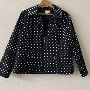 Studio Work Black and White Polka Dot Zip Jacket